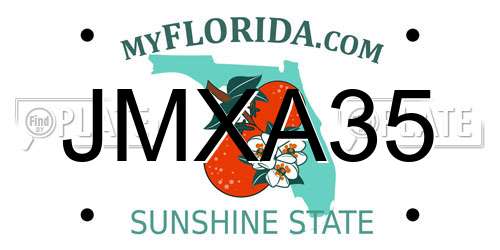 JMXA35 Florida License Plate