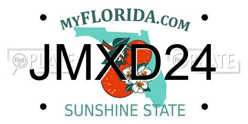 JMXD24 Florida License Plate