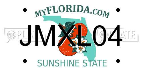 JMXL04 Florida License Plate