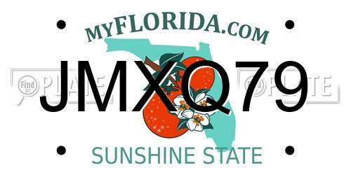 JMXQ79 Florida License Plate