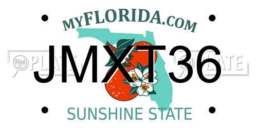 JMXT36 Florida License Plate