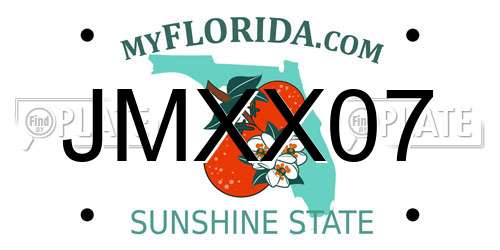 JMXX07 Florida License Plate