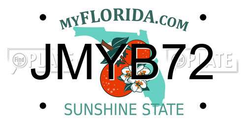 JMYB72 Florida License Plate