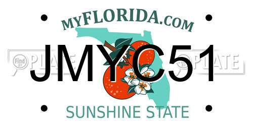 JMYC51 Florida License Plate
