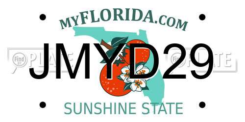 JMYD29 Florida License Plate