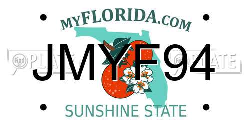 JMYF94 Florida License Plate