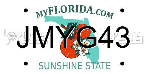 JMYG43 Florida License Plate