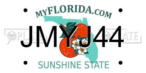 JMYJ44 Florida License Plate