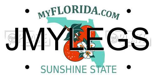 JMYLEGS Florida License Plate