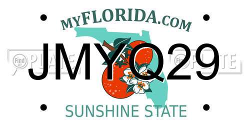 JMYQ29 Florida License Plate