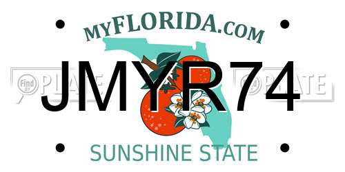 JMYR74 Florida License Plate