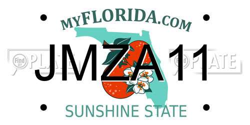 JMZA11 Florida License Plate