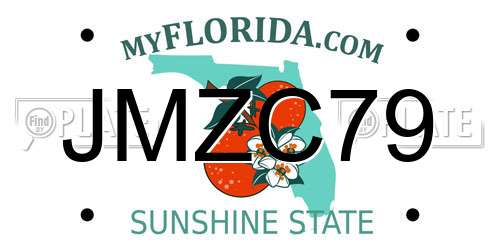 JMZC79 Florida License Plate