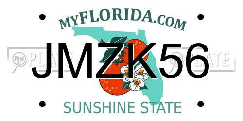 JMZK56 Florida License Plate