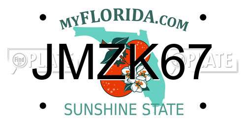 JMZK67 Florida License Plate