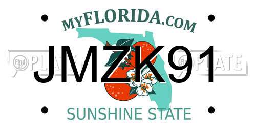 JMZK91 Florida License Plate