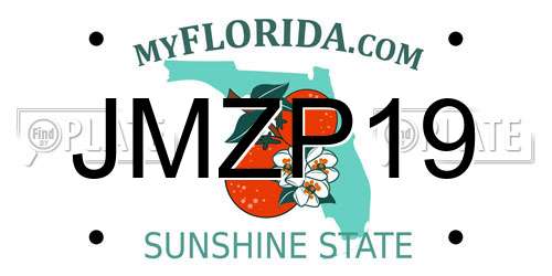 JMZP19 Florida License Plate