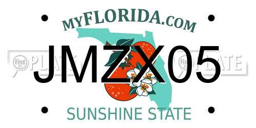 JMZX05 Florida License Plate