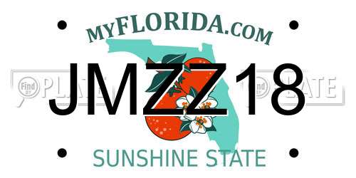 JMZZ18 Florida License Plate
