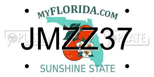 JMZZ37 Florida License Plate