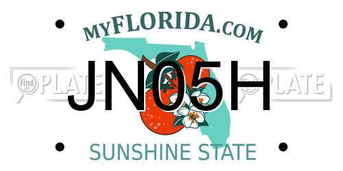 JN05H Florida License Plate