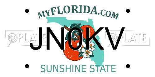 JN0KV Florida License Plate
