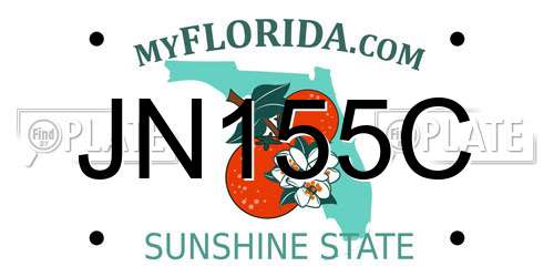 JN155C Florida License Plate