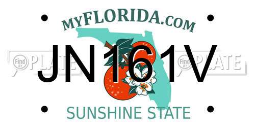 JN161V Florida License Plate