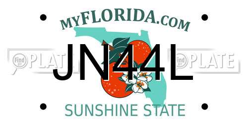 JN44L Florida License Plate