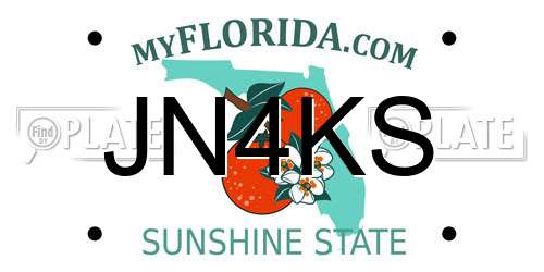 JN4KS Florida License Plate