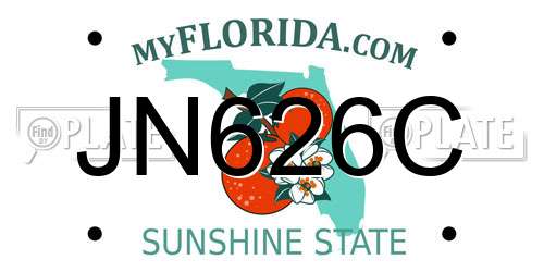 JN626C Florida License Plate