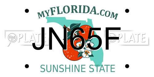 JN65F Florida License Plate