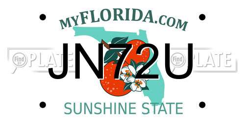 JN72U Florida License Plate