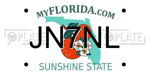 JN7NL Florida License Plate