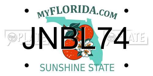 JNBL74 Florida License Plate
