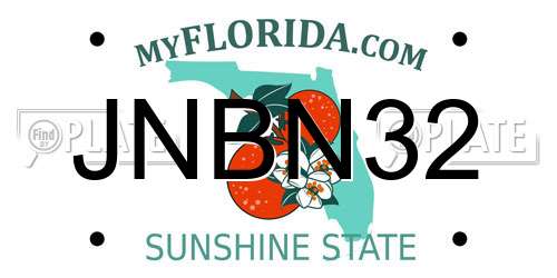 JNBN32 Florida License Plate