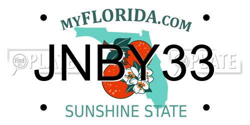 JNBY33 Florida License Plate