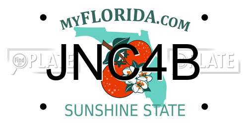 JNC4B Florida License Plate