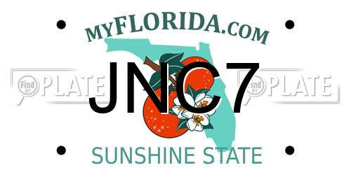 JNC7 Florida License Plate