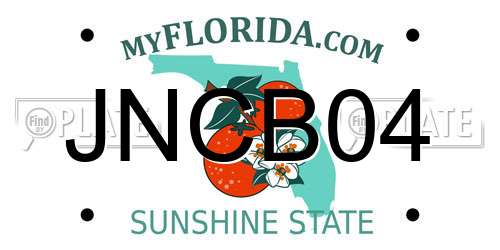 JNCB04 Florida License Plate
