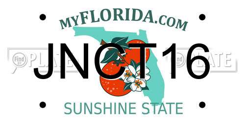 JNCT16 Florida License Plate