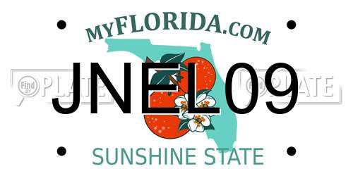 JNEL09 Florida License Plate