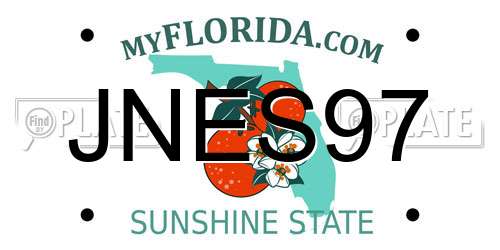 JNES97 Florida License Plate