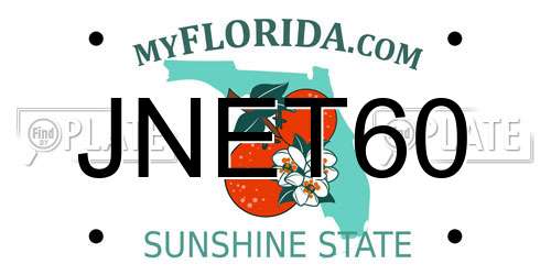 JNET60 Florida License Plate