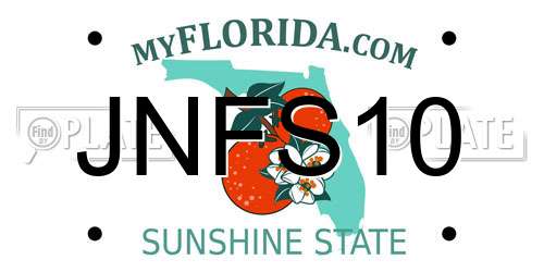 JNFS10 Florida License Plate