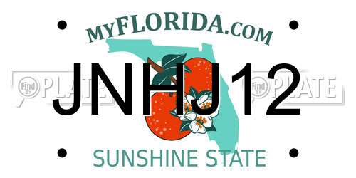 JNHJ12 Florida License Plate