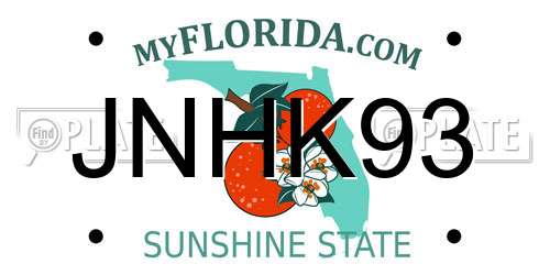 JNHK93 Florida License Plate