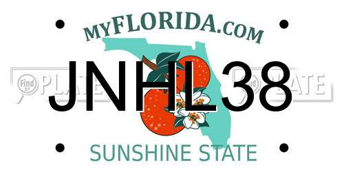 JNHL38 Florida License Plate