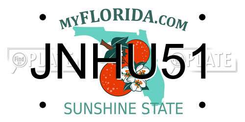 JNHU51 Florida License Plate
