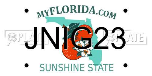JNIG23 Florida License Plate